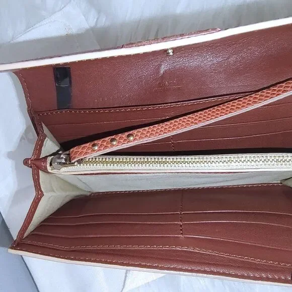 Chloe snake embossed leather flap long wallet w/dusty EUC - Picture 4 of 11